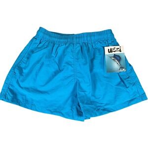 Uzzi Amphibious Gear Mens Neon Blue Swim Trunks Shorts Size S 1816 Fast Dry NWT